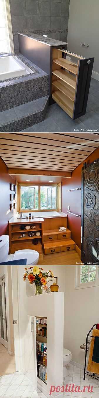 30 идей удобных приспособлений для ванной комнаты и прачечной..