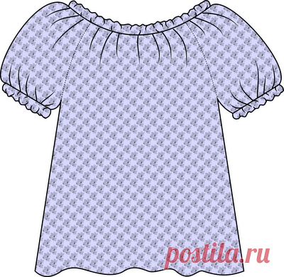 Крестьянская блузка.Построение выкройки.