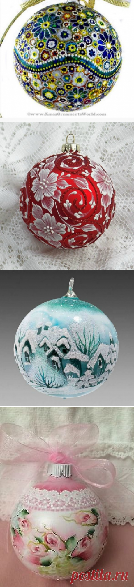 Новогодние игрушки расписанные вручную - Домашний hand-made