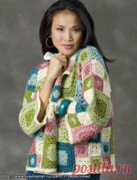 Ах, этот бабушкин квадрат. Идеи и несложные схемы. | Вязание крючком для начинающих