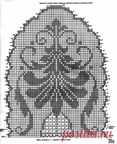 Филейные салфетки крючком - схемы (28 вариантов)