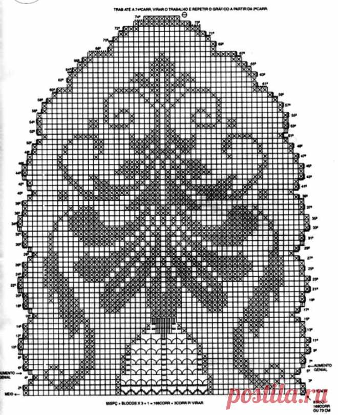 Филейные салфетки крючком - схемы (28 вариантов)