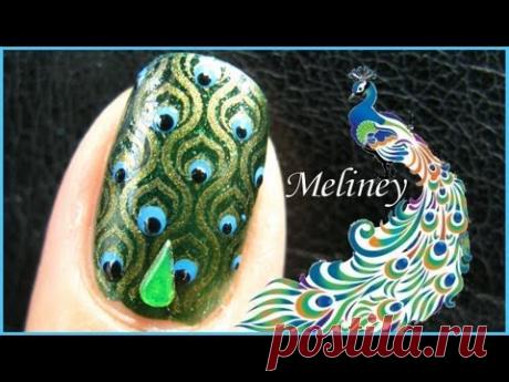 KONAD STAMPING NAIL ART | EMERALD PEACOCK NAILS DESIGN - Green Tutorial Fashion Easy Simple