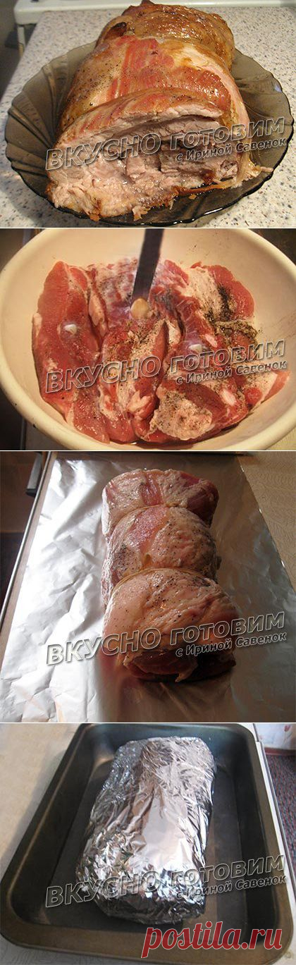 Рулет из свинины шпигованный чесноком рецепт. Рецепты с  на Вкусно готовим