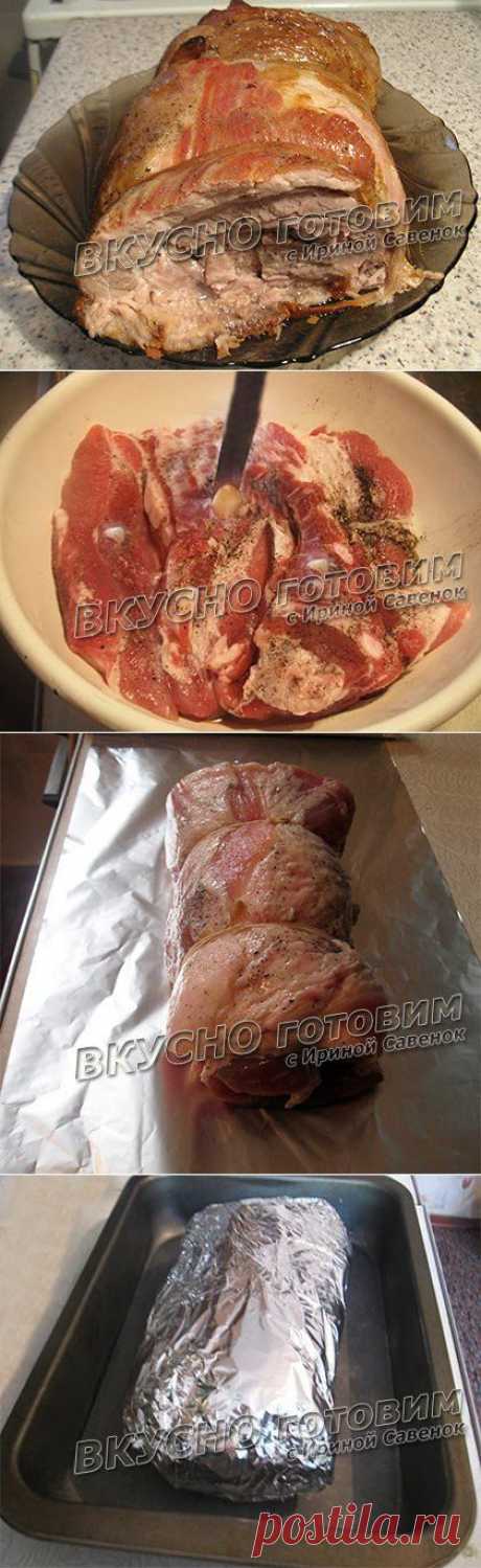 Рулет из свинины шпигованный чесноком рецепт. Рецепты с  на Вкусно готовим