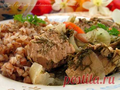 мясо в укропно-луковом соусе