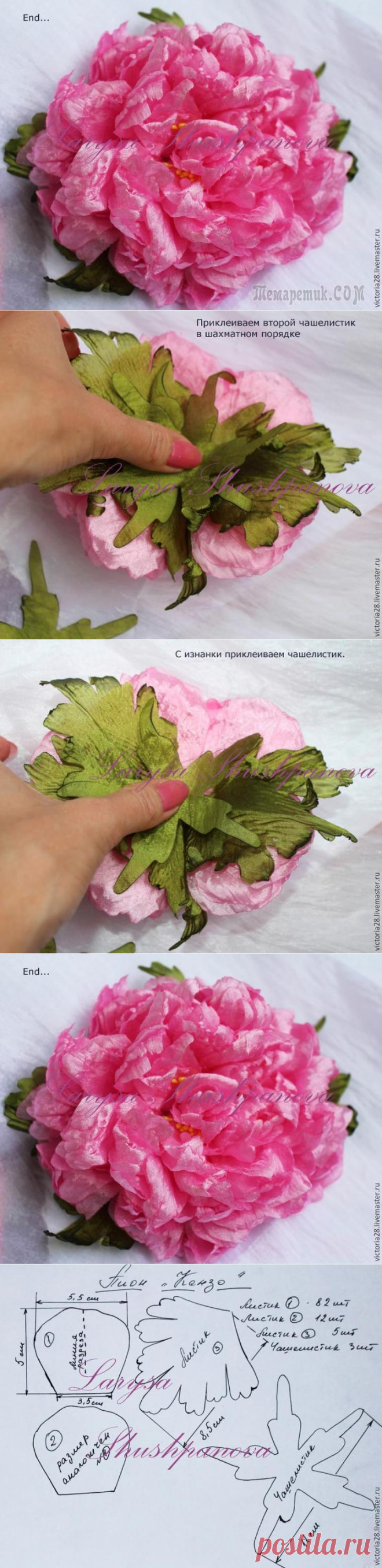 Фото мастер-класс: создание пиона 