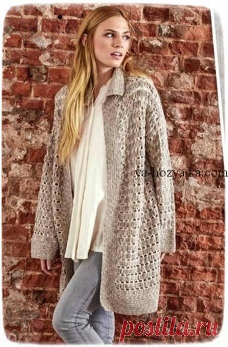 Кардиган крючком 2018. Вязание кардигана крючком для начинающих с описанием Кардиган песочного цвета связанный крючком. Вязание кардигана крючком для начинающих с описанием