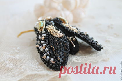 Купить брошь цикадка черная - брошь, цикадка, цикада, черная брошь, брошь мотыльки