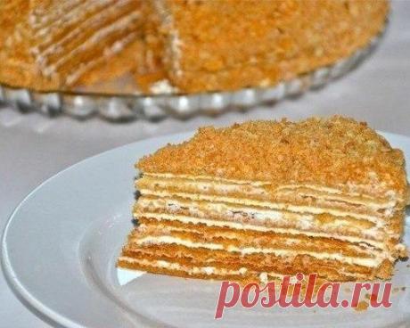 Медовик со сливочным кремом