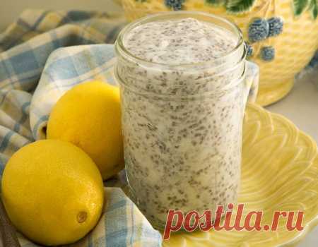 Кето рецепт пудинга лимон чиа (КБЖУ расчитаны)