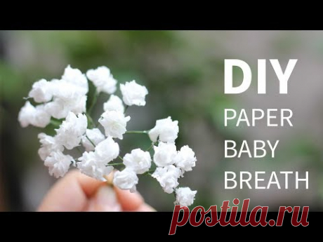 DIY paper baby breath flower from tissue paper, SUPER SIMPLE and REALISTIC