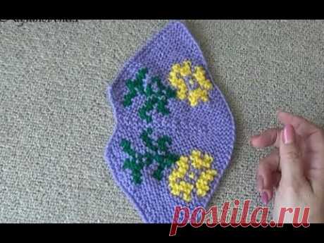 Удивительно просто и красиво. Передняя часть узора для тапочек