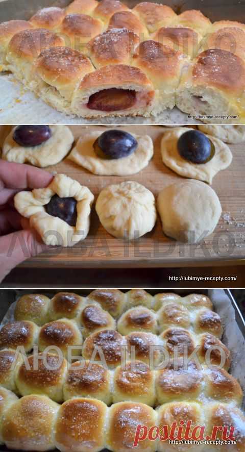Булочки со сливами