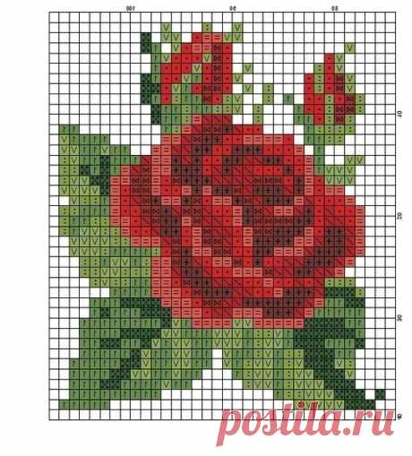 Узор для цветочного жаккарда или вышивки