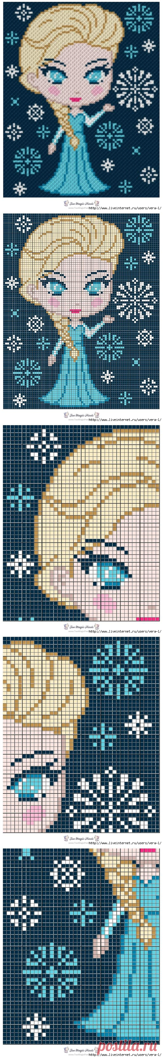 Покрывало Эльза (схема). Автор - Two Magic Pixels