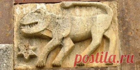 Կենդանակերպ խորաքանդակ Գանձասարում, որպես Խաչենի իշխանական տան խորհրդանիշ