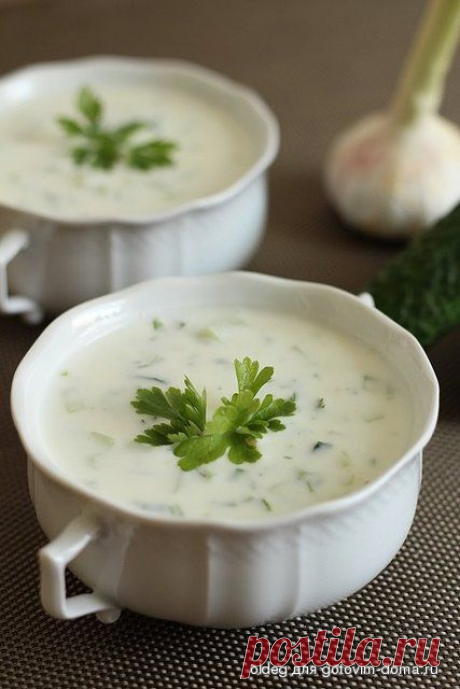 (+1) тема - Джаджык – холодный йогуртовый  с огурцом и чесноком | ВКУСНО ПОЕДИМ!