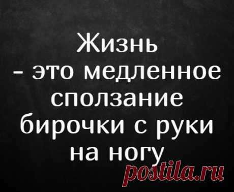 Жизнь - это медленное сползание бирочки с руки на ногу - черный юмор, смерть, смысл, короткие приколы, жизнь | Demotos.ru