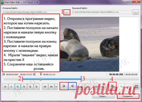 Программа для нарезки видео Free Video Dub.