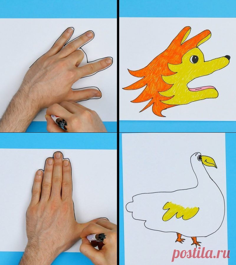 Рисуем вместе с детьми: 4 простых трюка для детских рисунков.