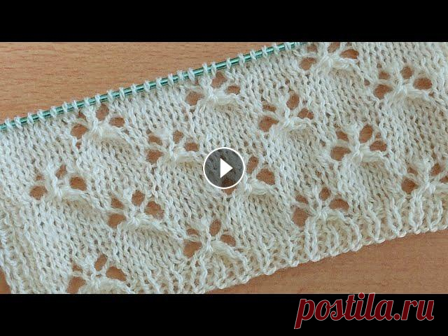 "Ажурные бабочки ". Красивый узор спицами для детской кофточки, топа, маечки. Замечательный узор спицами для детских и женских изделий....