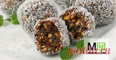 «Рафаэлло» из чернослива - кулинарный рецепт. Миллион Меню