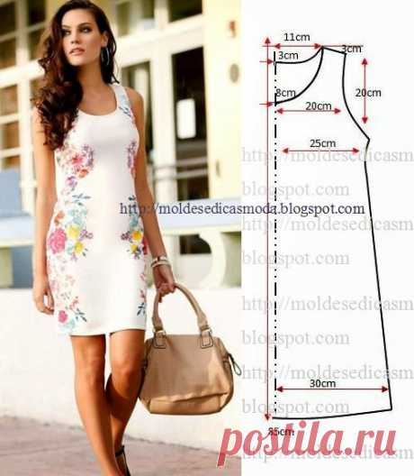 VESTIDO FÁCIL DE FAZER - 21 - Moldes Moda por Medida