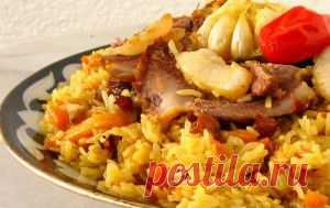 Вкусный плов с говядиной и грибами в мультиварке