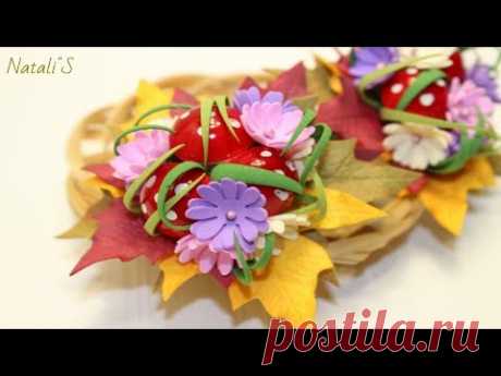 Осенние резиночки для волос/Цветы из фоамирана/NataliS