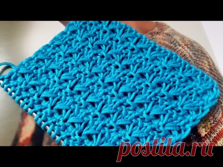 Вяжем рельефный, фоновый узор спицами 🍂 knitting pattern.