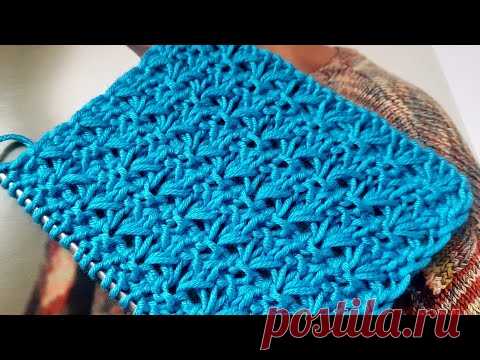 Вяжем рельефный, фоновый узор спицами 🍂 knitting pattern.