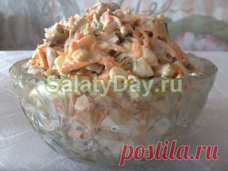 Салат из куриных пупков - сытное блюдо: рецепт с фото и видео