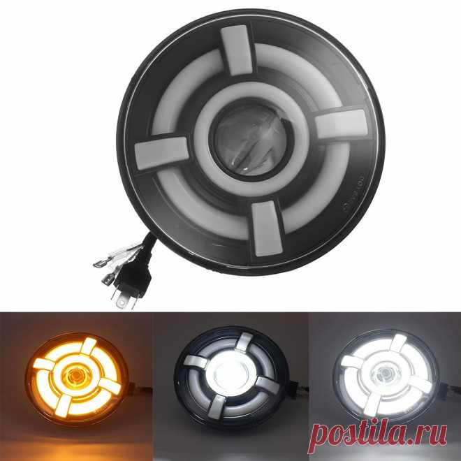 7'' motorcycle led headlight hi-lo beam lamp for harley for honda for yamaha for ducati ip68 Sale - Banggood.com
