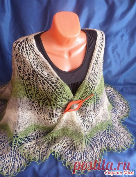 *Серповидная шаль"Резные листочки" - ЗАО Шалунья - Страна Мам