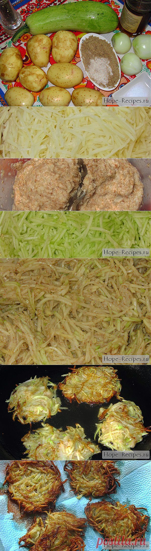 Драники из кабачков © Кулинарный блог #Рецепты Надежды