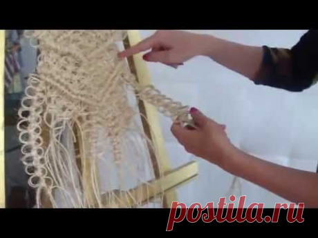 Кошка макраме, плетение в процессе. Кашпо, моя красная орхидея