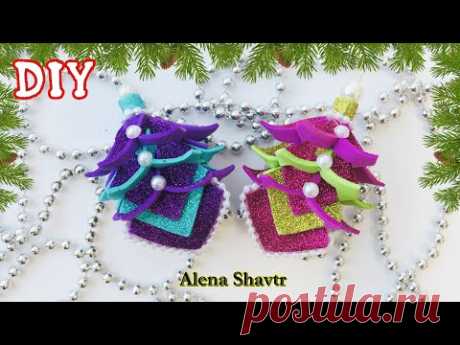 DIY Christmas decorations ideas 🎄 ИГРУШКИ ШИШКИ из ФОАМИРАНА своими руками на ЕЛКУ 🎄 Christmas orn