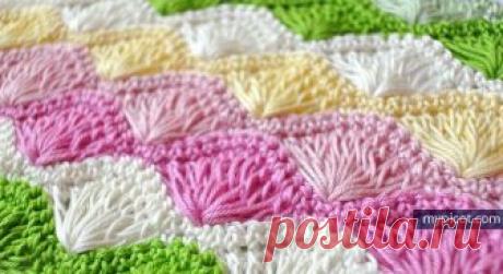 Узор крючком "Ракушка" - 5 доступных мастер-классов