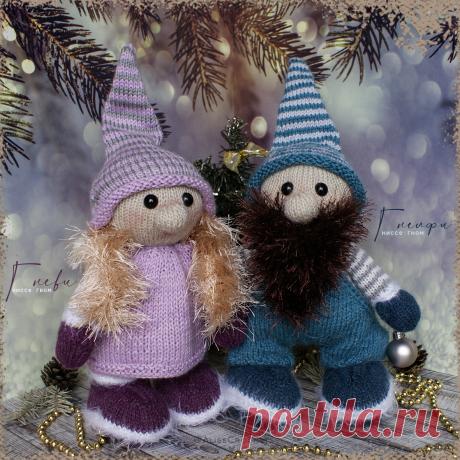 вязаная игрушка Гном