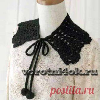 Черный воротник с завязками