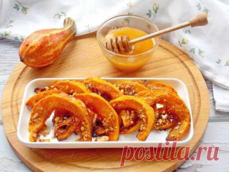 Медовый Десерт из тыквы кусочками запеченной в духовке рецепт с фото пошагово - 1000.menu