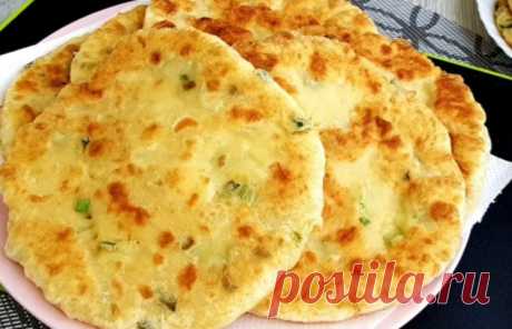 Кефирные лепешки с зеленью. Быстро и вкусно