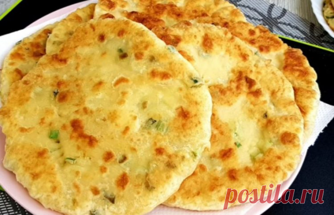 Кефирные лепешки с зеленью. Быстро и вкусно