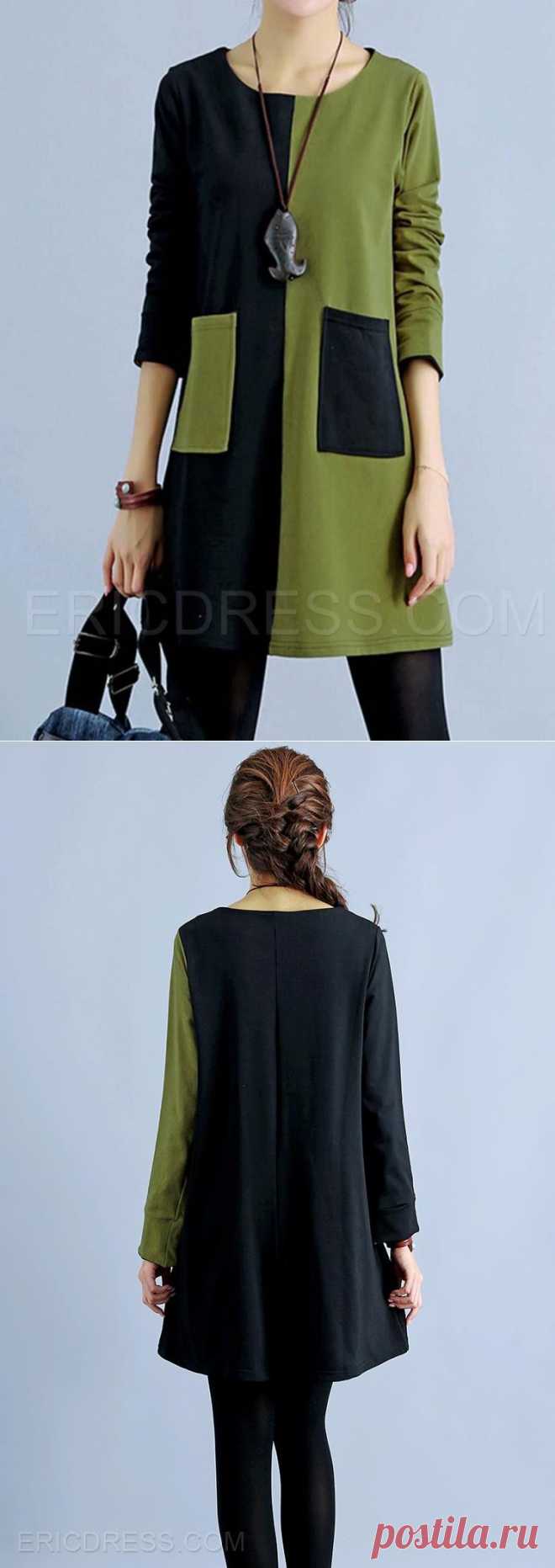 Ericdress Patchwork Casual Dress Casual Dresses - ericdress.com 11048433