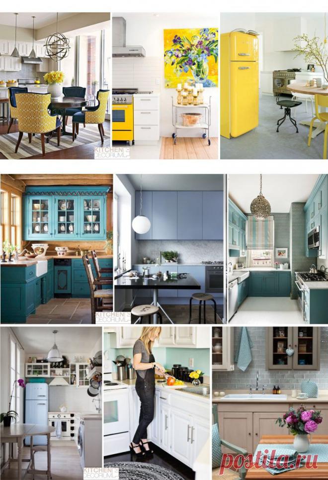 Цвет в интерьере кухни – более 150 фото