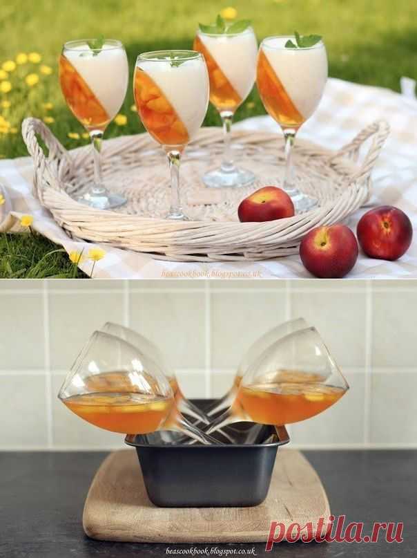 2-хслойное желе с нектарином