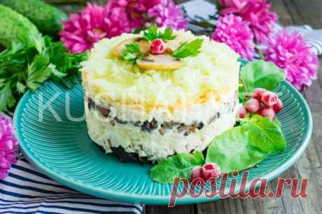 Салат «Венеция» с курицей и грибами. Пошаговый рецепт с фото | Кушать нет