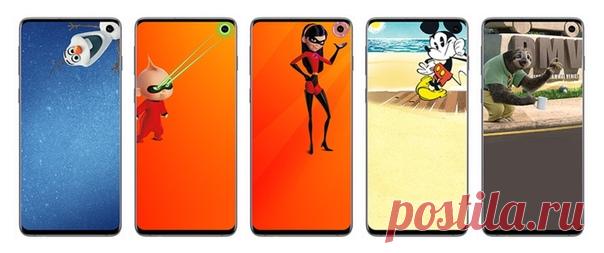 Samsung запартнёрилась с Disney и Pixar, чтобы сделать вот такие обои для своих смартфонов с дырочками в экране. Их можно установить через Galaxy Store. В скором времени подобных обоев станет больше, в том числе и от других компаний.