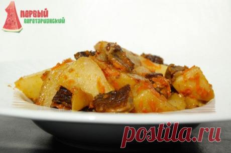 Рецепт: Жаркое из картошки с грибами | Первый Вегетарианский